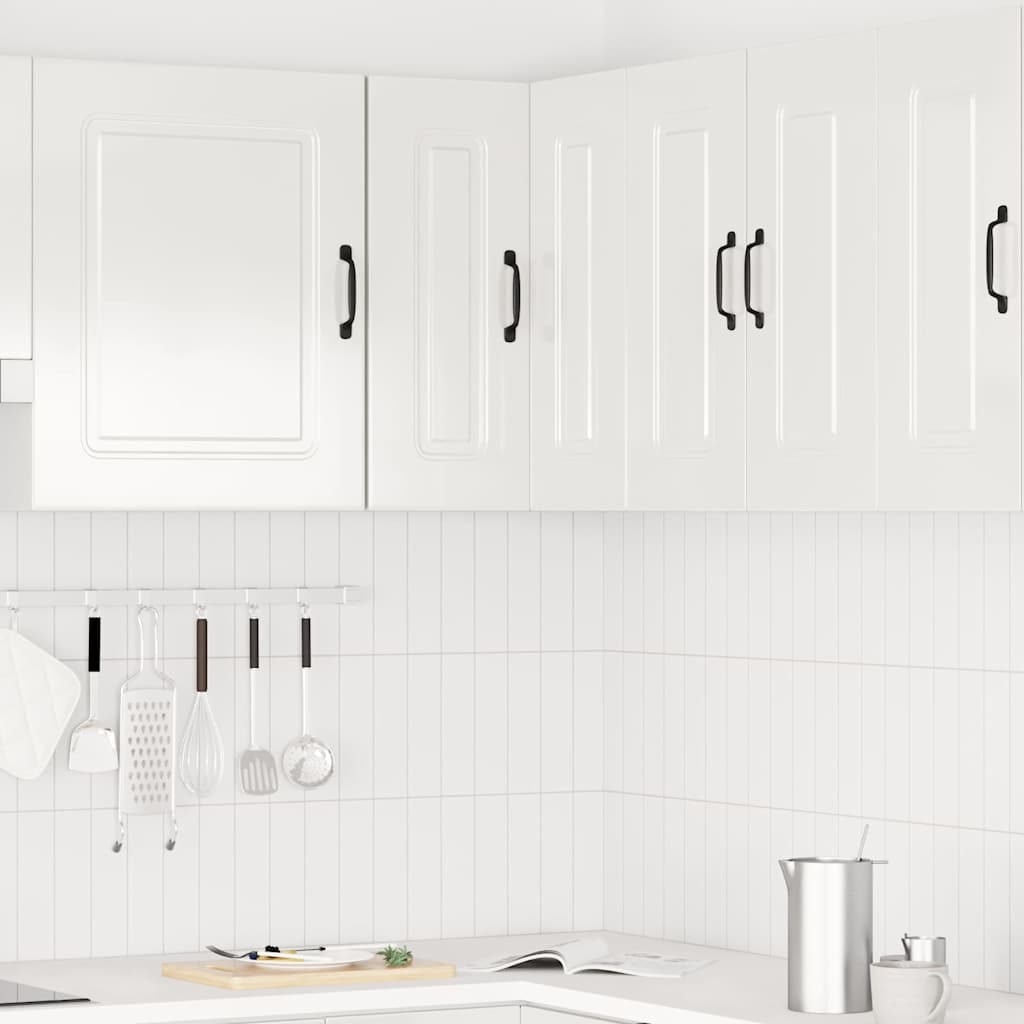 vidaXL Armario de cocina de esquina pared Kalmar blanca de alto brillo