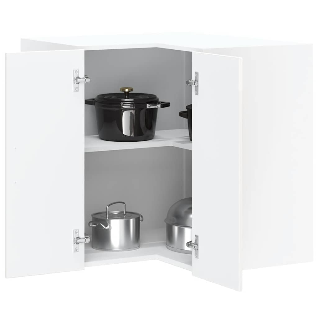 vidaXL Armario de cocina de esquina pared Kalmar blanca de alto brillo