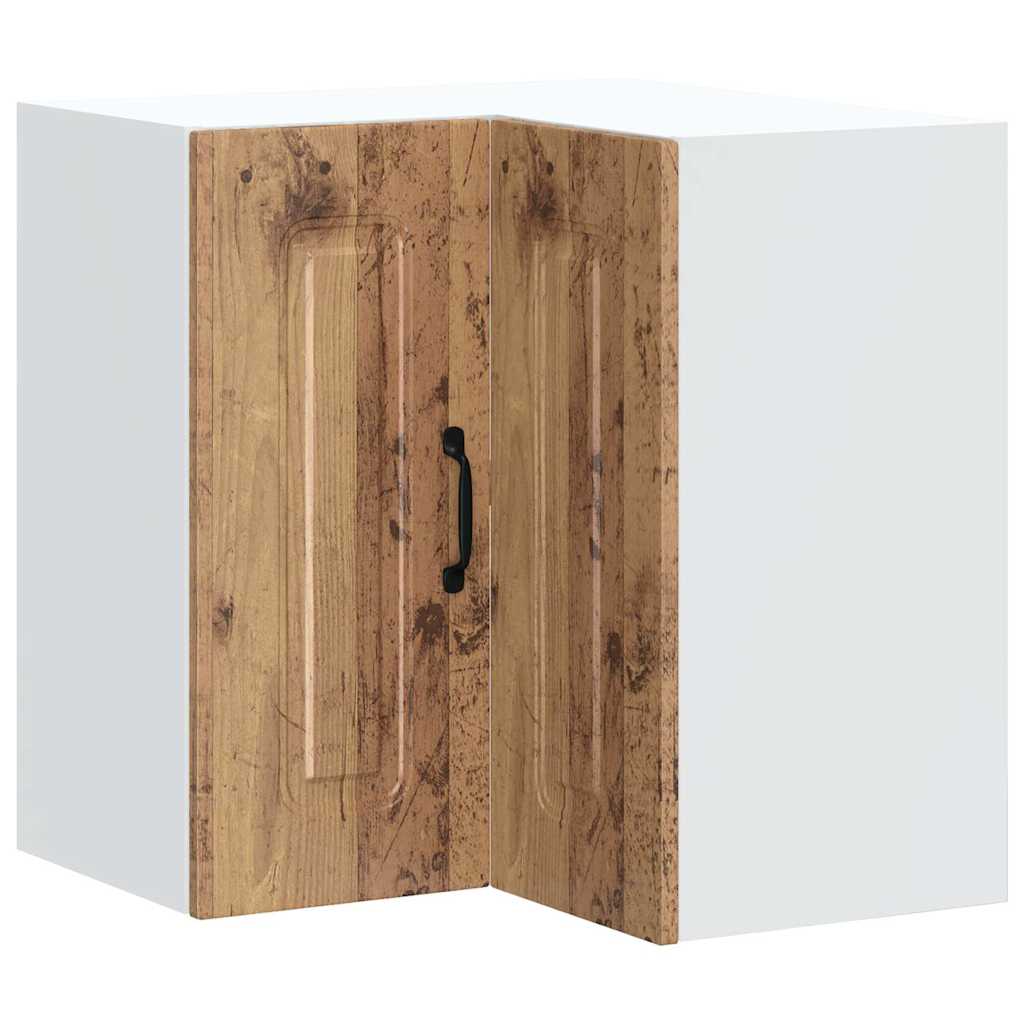 vidaXL Armario cocina esquina de pared Kalmar madera vieja