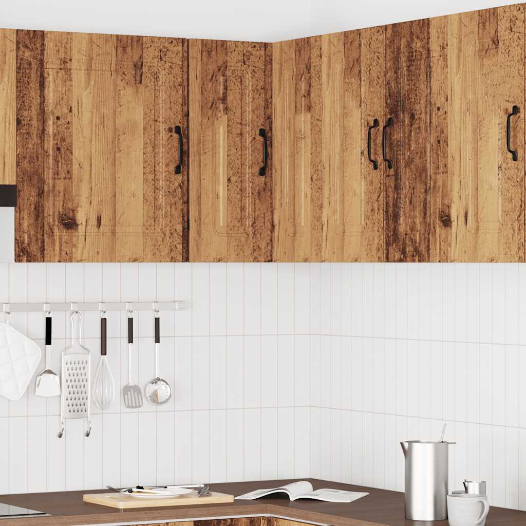 vidaXL Armario cocina esquina de pared Kalmar madera vieja