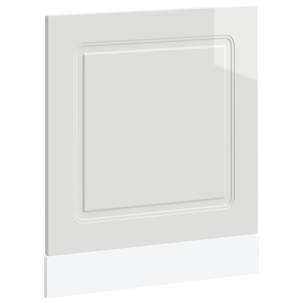 vidaXL Panel para lavavajillas Kalmar blanco brillo 60x1,5x67 cm