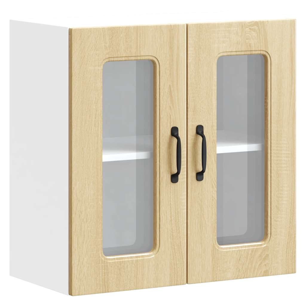 vidaXL Armario pared cocina puerta de cristal Kalmar roble sonoma