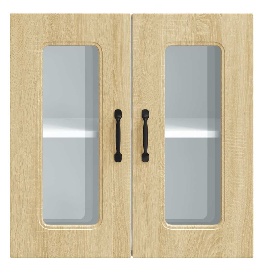 vidaXL Armario pared cocina puerta de cristal Kalmar roble sonoma