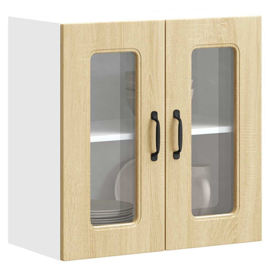 vidaXL Armario pared cocina puerta de cristal Kalmar roble sonoma