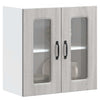 vidaXL Armario pared cocina puerta de cristal Kalmar sonoma gris