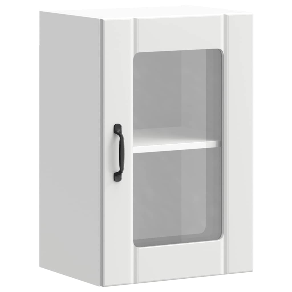 vidaXL Armario pared cocina puerta de cristal Lucca blanca