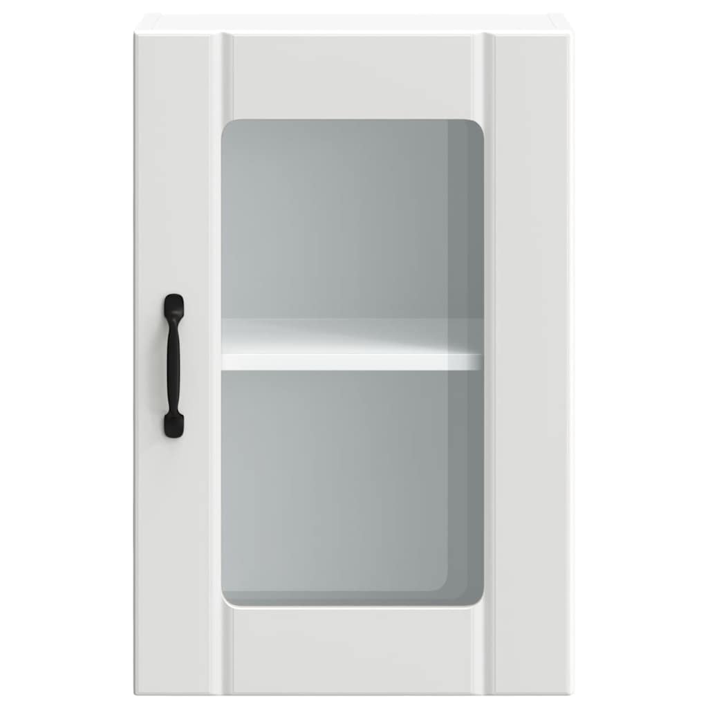 vidaXL Armario pared cocina puerta de cristal Lucca blanca