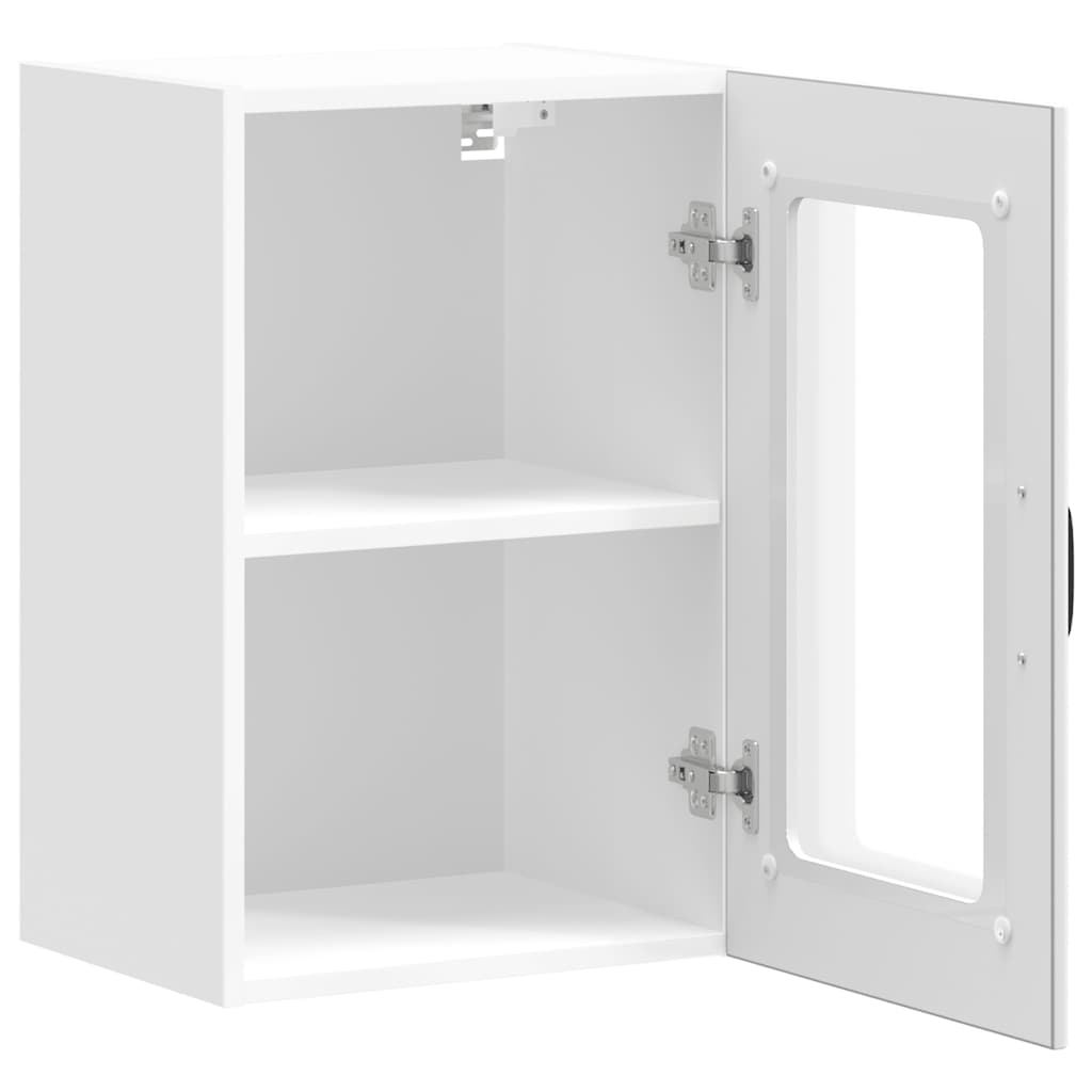 vidaXL Armario pared cocina puerta de cristal Lucca blanca