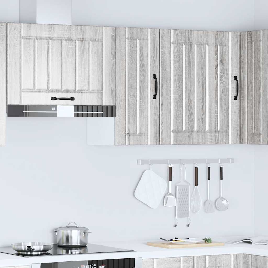 vidaXL Armario de pared cocina Lucca madera contrachapada gris sonoma