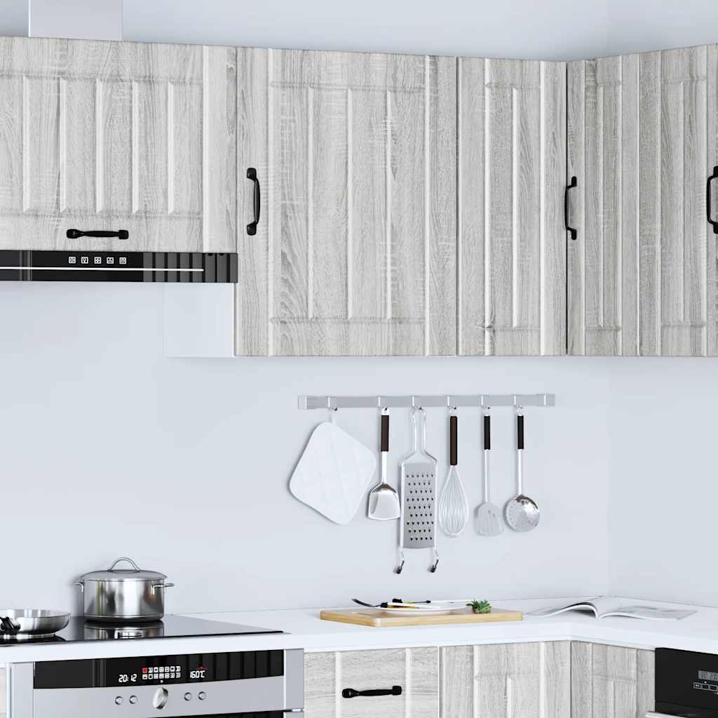 vidaXL Armario de pared cocina Lucca madera contrachapada gris sonoma