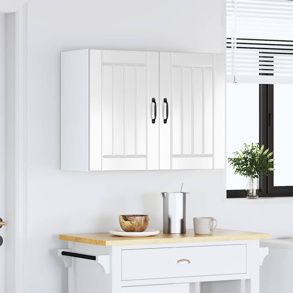 vidaXL Armario de pared de cocina Lucca blanca de alto brillo