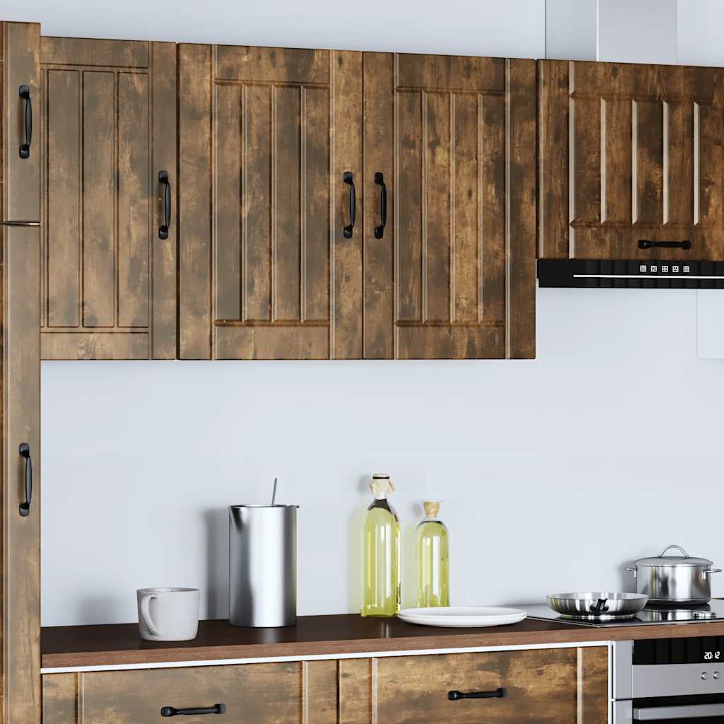 vidaXL Armario de pared de cocina Lucca roble ahumado