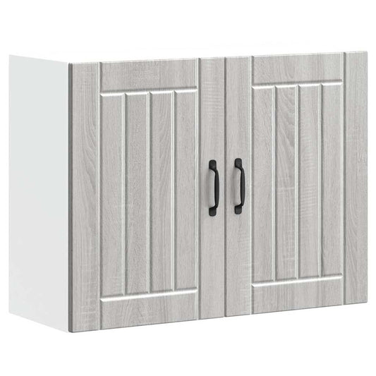 vidaXL Armario de pared cocina Lucca madera contrachapada gris sonoma