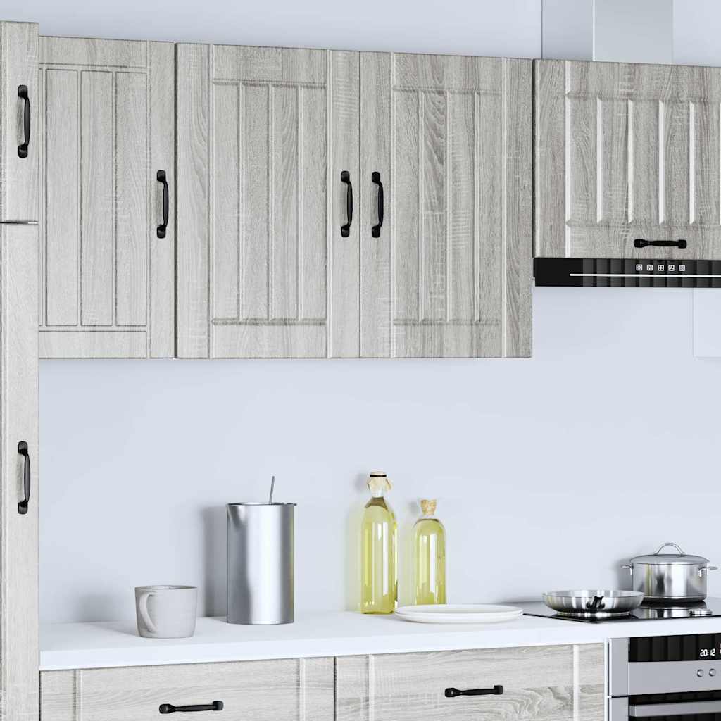 vidaXL Armario de pared cocina Lucca madera contrachapada gris sonoma