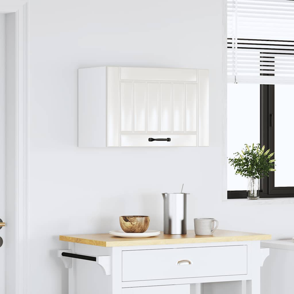 vidaXL Armario de pared de cocina Lucca blanca de alto brillo