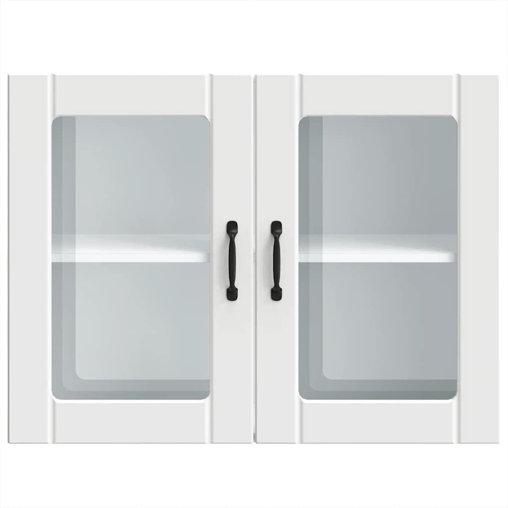 vidaXL Armario pared cocina puerta de cristal Lucca blanca