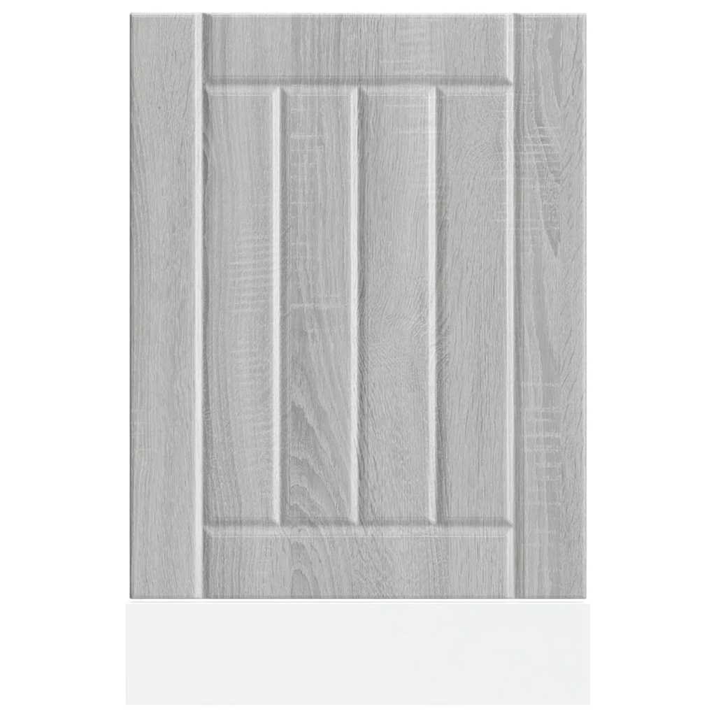 vidaXL Panel para lavavajillas Lucca madera contrachapada sonoma gris