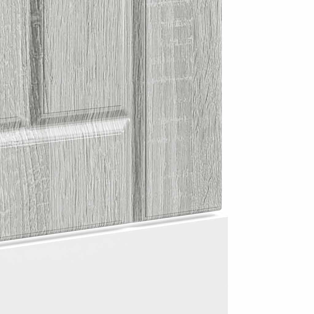 vidaXL Panel para lavavajillas Lucca madera contrachapada sonoma gris