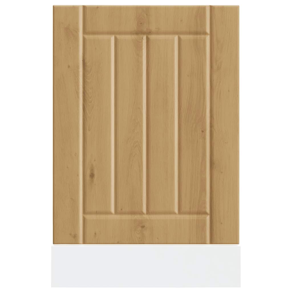 vidaXL Panel lavavajillas Lucca madera contrachapada roble artesanal