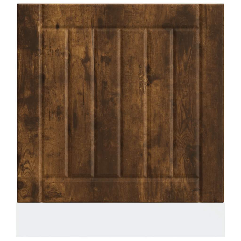 vidaXL Panel lavavajillas Lucca madera contrachapada roble ahumado