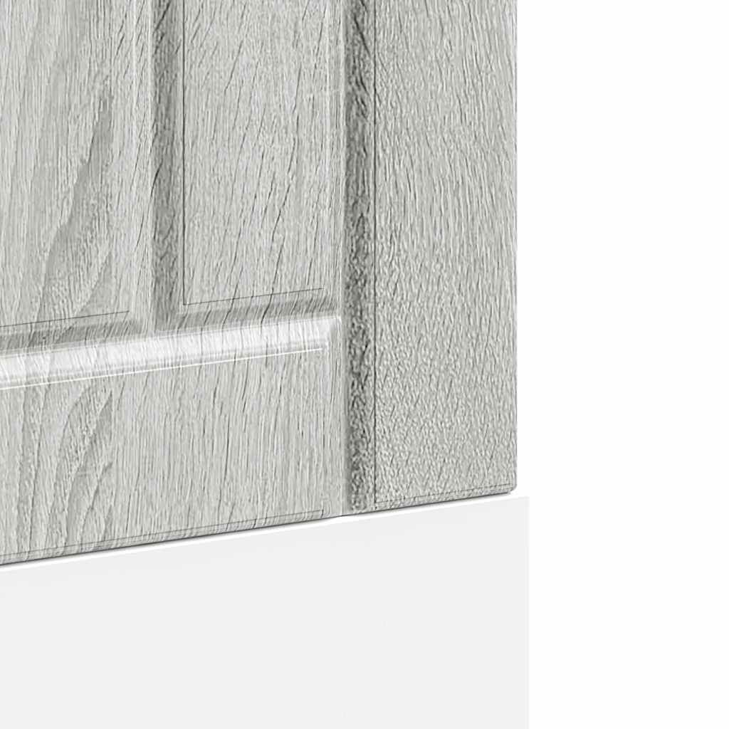 vidaXL Panel para lavavajillas Lucca madera contrachapada sonoma gris