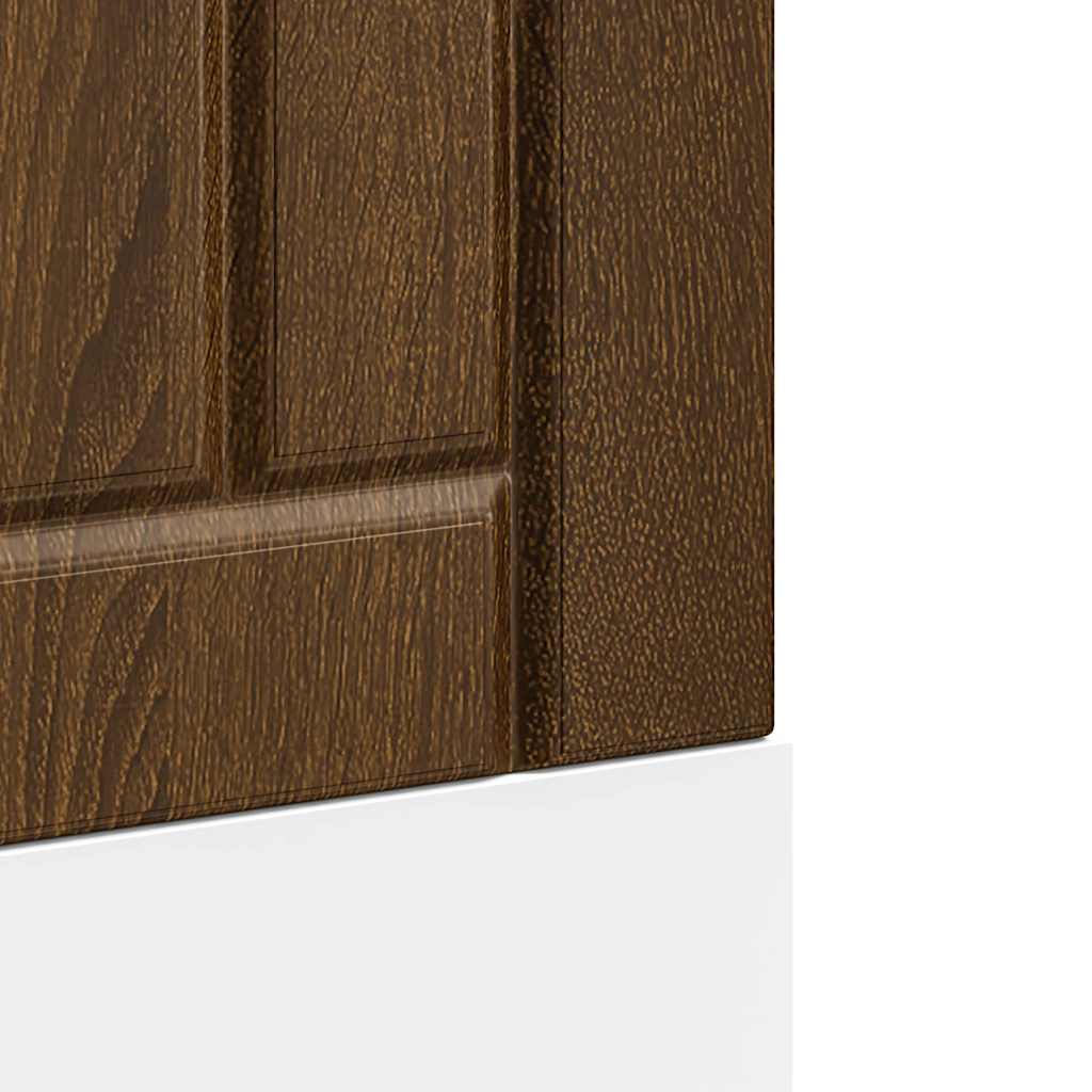 vidaXL Panel para lavavajillas Lucca madera contrachapada roble marrón