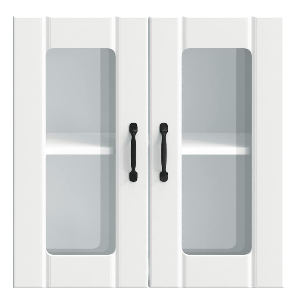 vidaXL Armario pared cocina puerta de cristal Lucca blanca