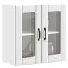 vidaXL Armario pared cocina puerta de cristal Lucca blanca