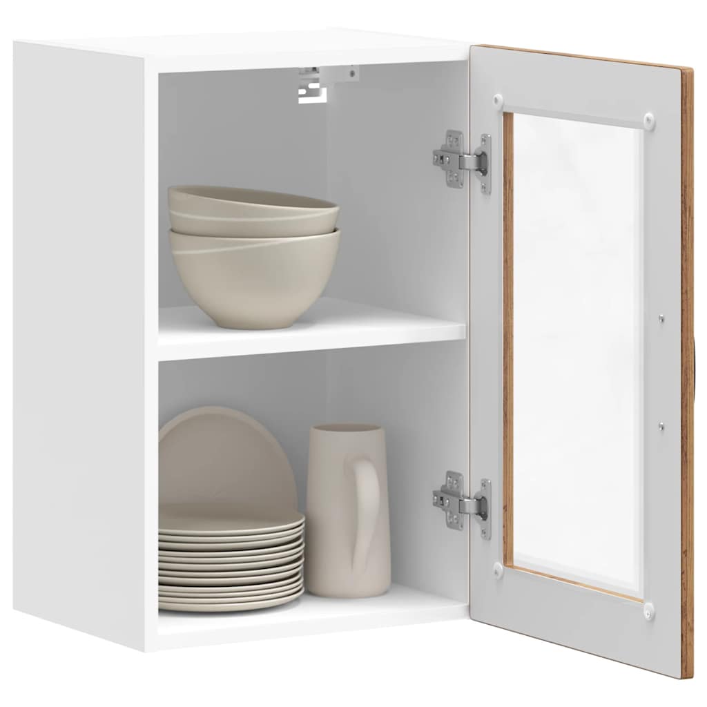 vidaXL Armario de pared para cocina puerta cristal Porto madera vieja