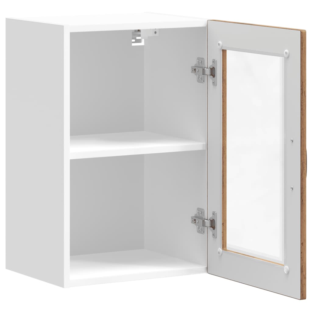 vidaXL Armario de pared para cocina puerta cristal Porto madera vieja