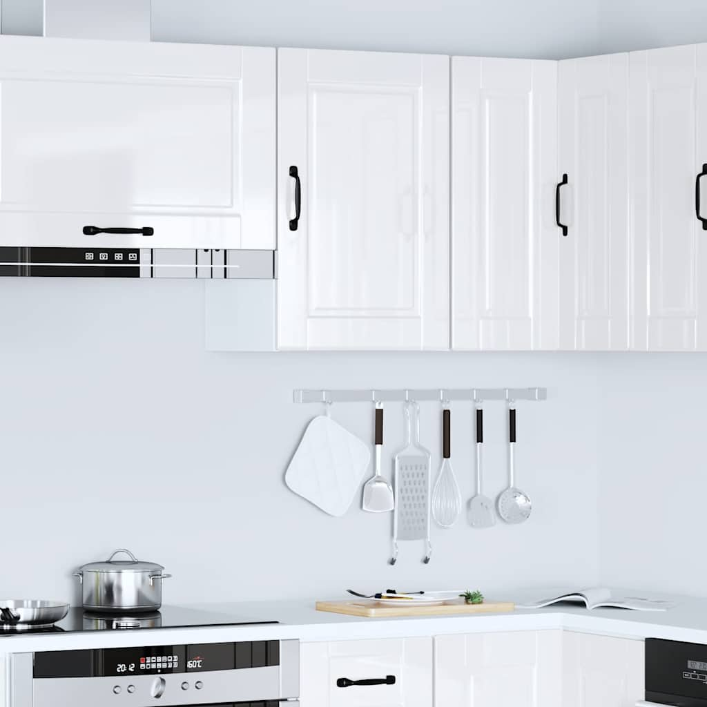 vidaXL Armario pared cocina Porto madera ingeniería blanca alto brillo