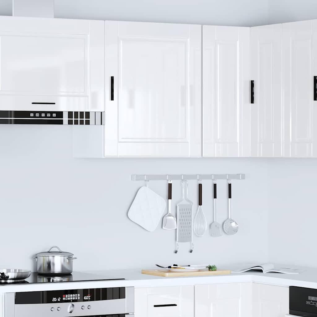 vidaXL Armario pared cocina Porto madera ingeniería blanca alto brillo