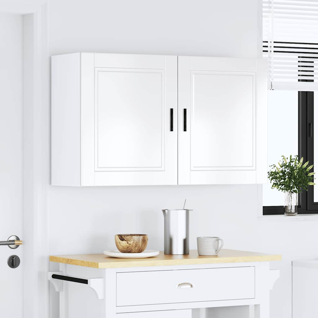 vidaXL Armarios pared para cocina 2 uds Porto blanca alto brillo