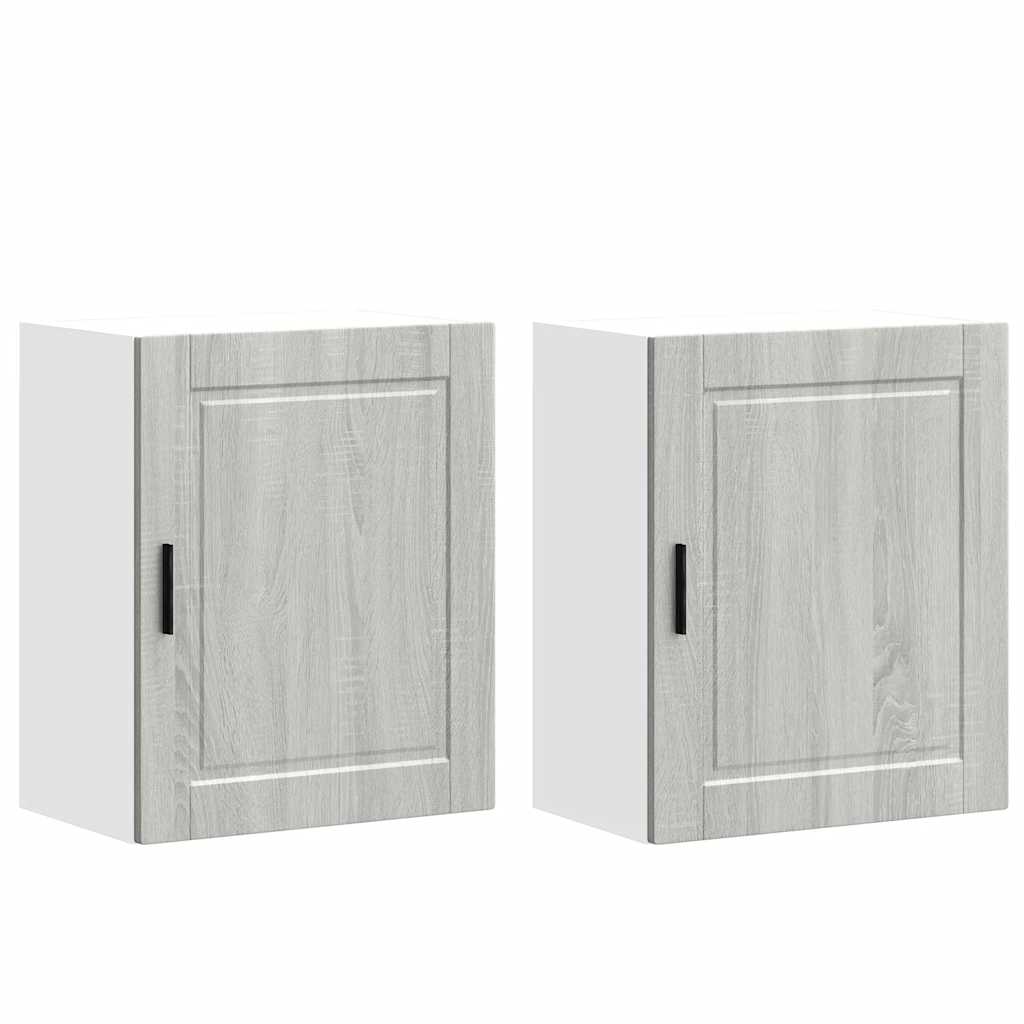 vidaXL Armarios pared para cocina 2 uds Porto gris sonoma