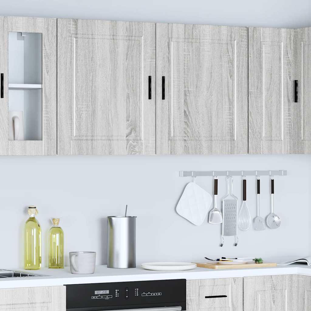 vidaXL Armarios pared para cocina 2 uds Porto gris sonoma