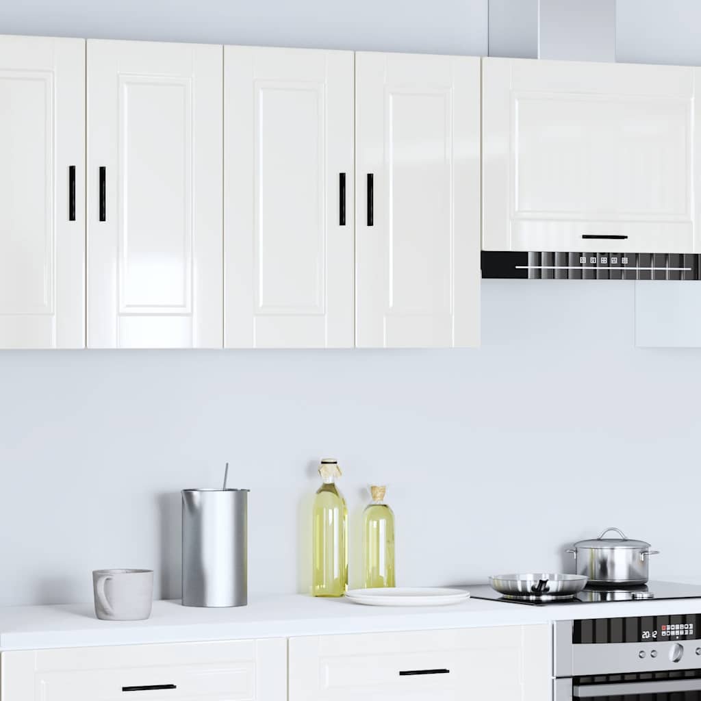 vidaXL Armario pared cocina Porto madera ingeniería blanca alto brillo