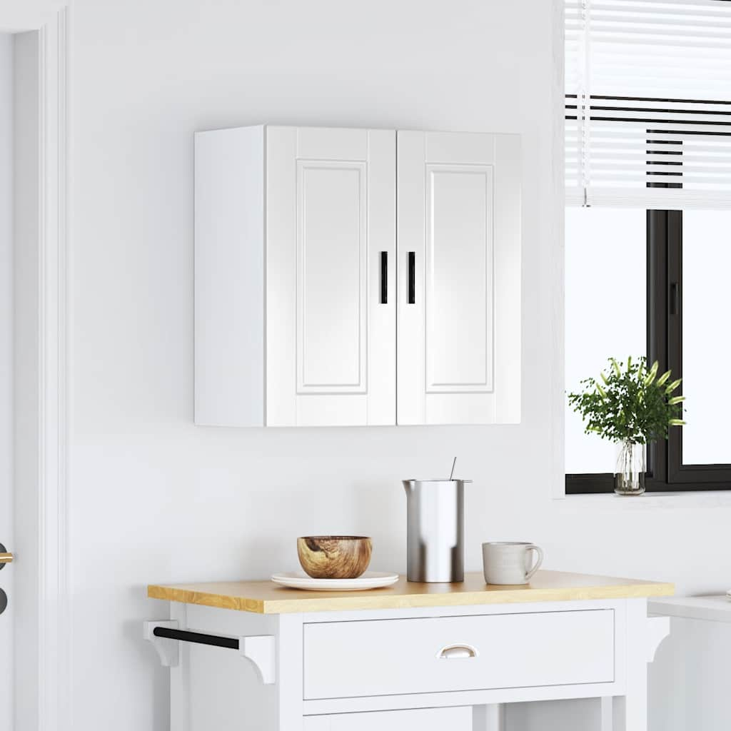 vidaXL Armario pared cocina Porto madera ingeniería blanca alto brillo