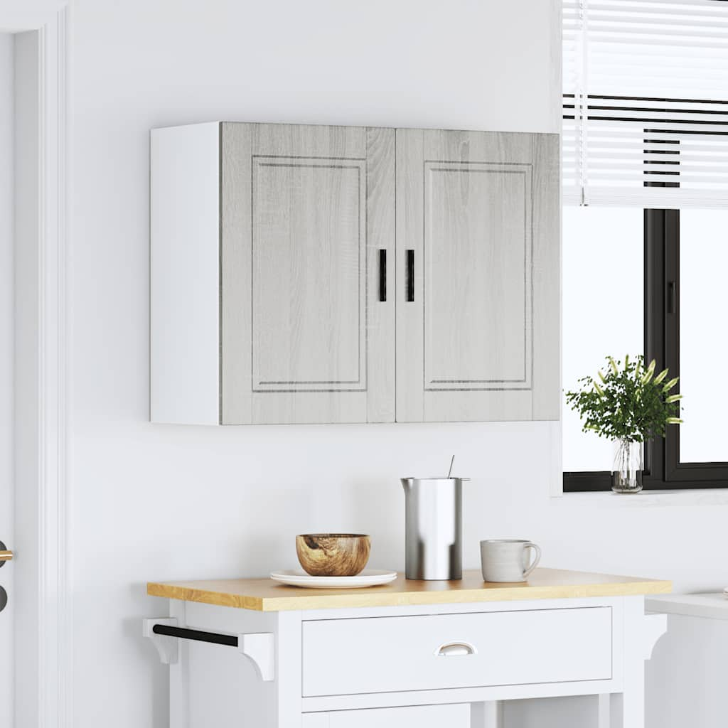 vidaXL Armario de pared de cocina Porto gris sonoma madera ingeniería