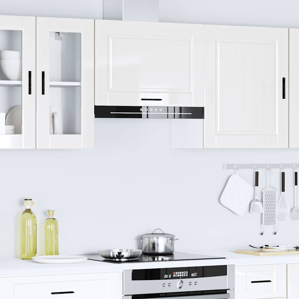 vidaXL Armario pared cocina Porto madera ingeniería blanca alto brillo