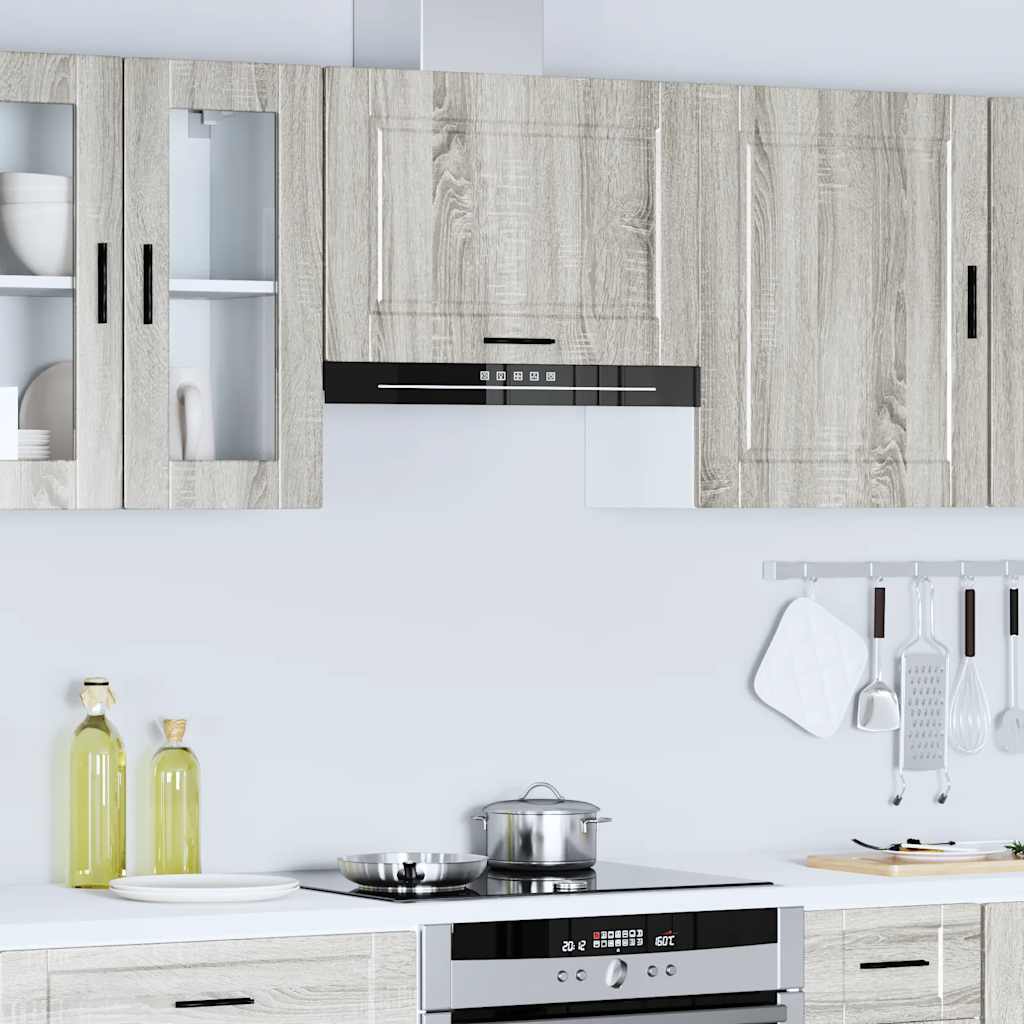 vidaXL Armario de pared de cocina Porto gris sonoma madera ingeniería