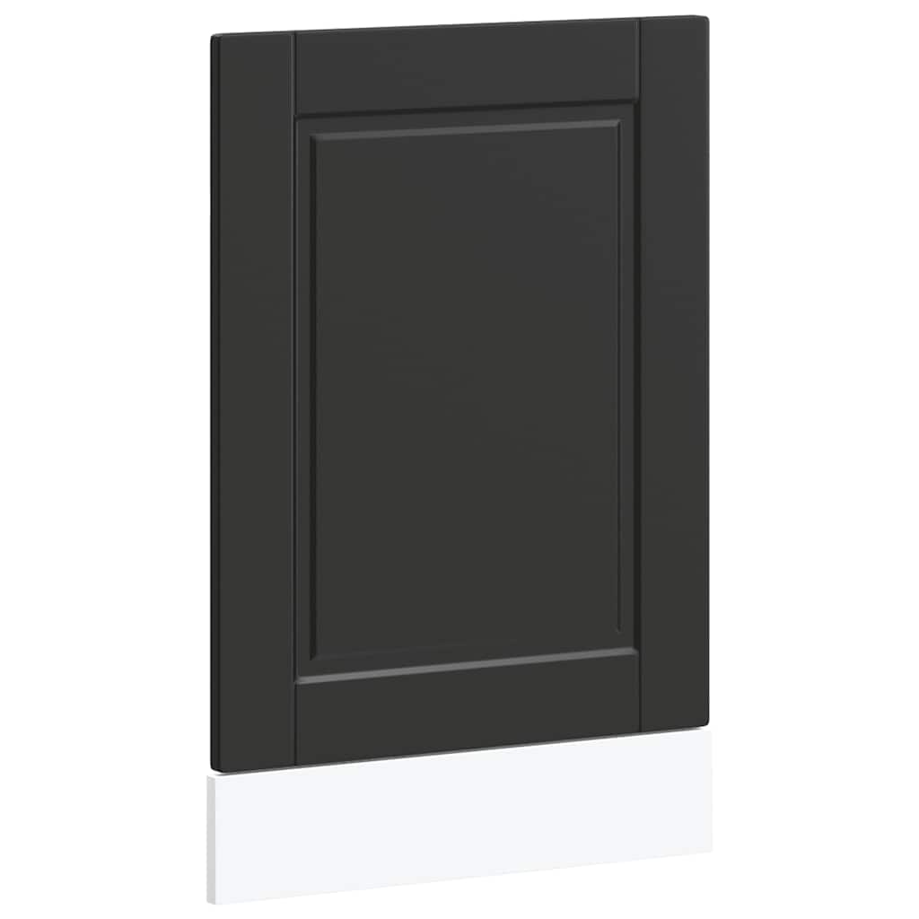 vidaXL Panel para lavavajillas Porto madera contrachapada negro