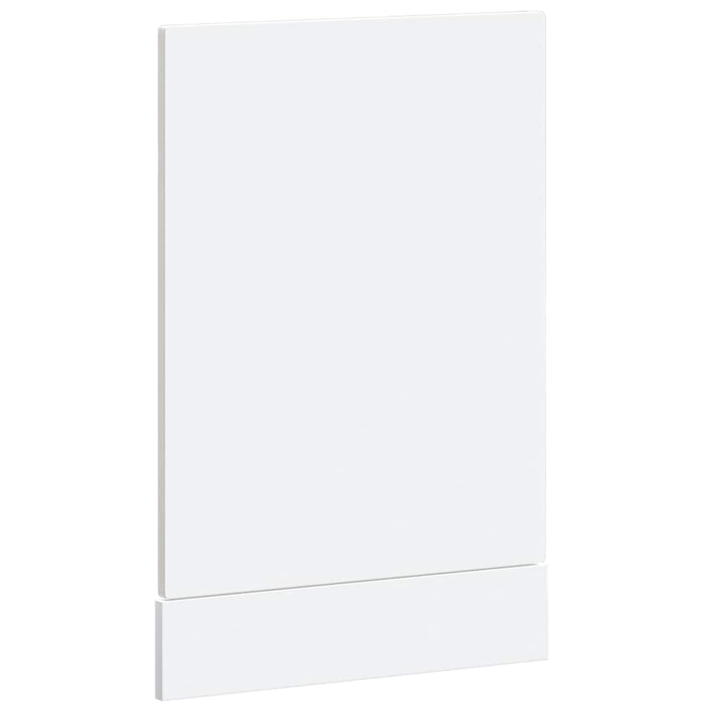 vidaXL Panel lavavajillas Porto madera contrachapada blanco brillante