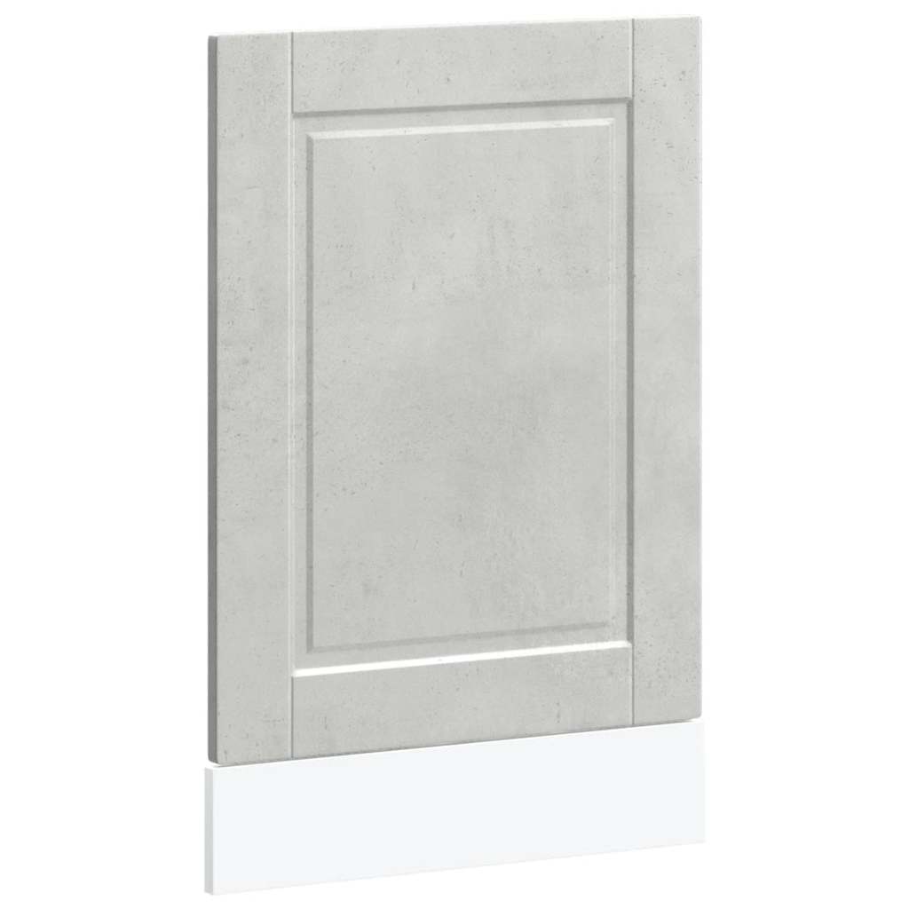 vidaXL Panel lavavajillas Porto madera contrachapada gris hormigón