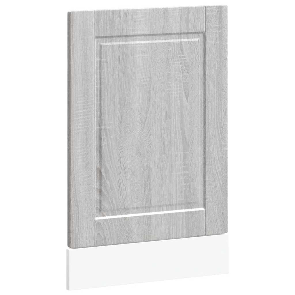 vidaXL Panel para lavavajillas Porto madera contrachapada gris sonoma