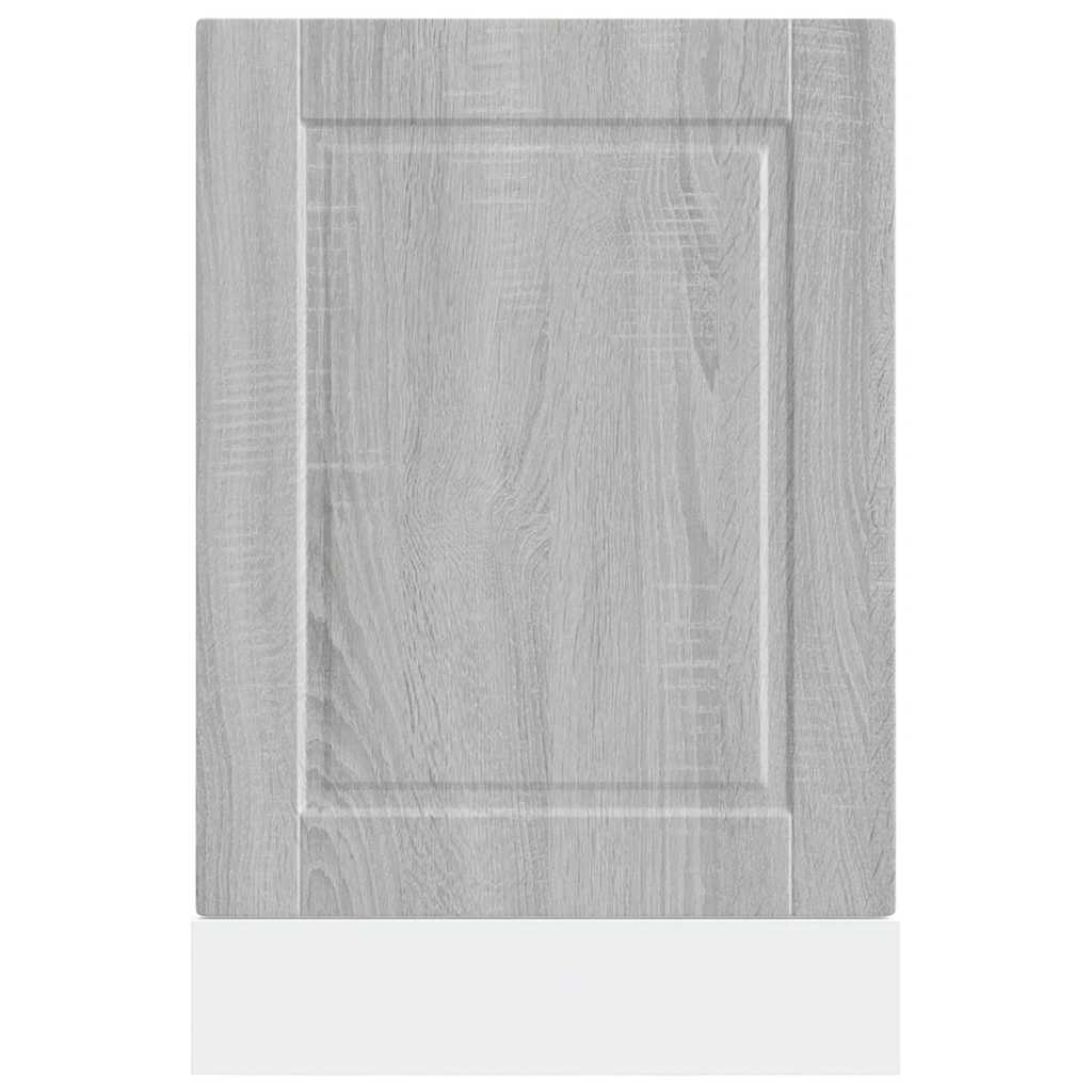 vidaXL Panel para lavavajillas Porto madera contrachapada gris sonoma