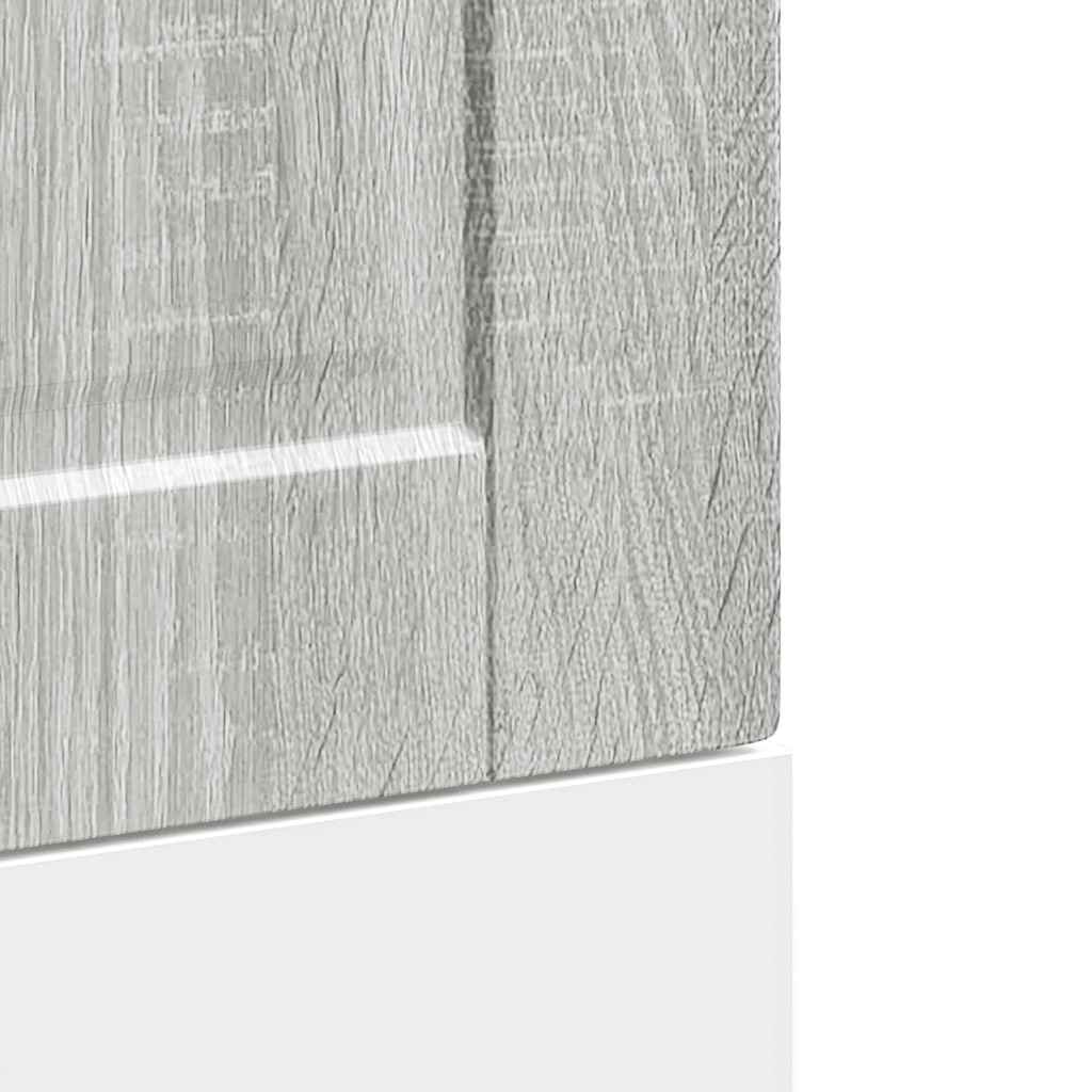 vidaXL Panel para lavavajillas Porto madera contrachapada gris sonoma