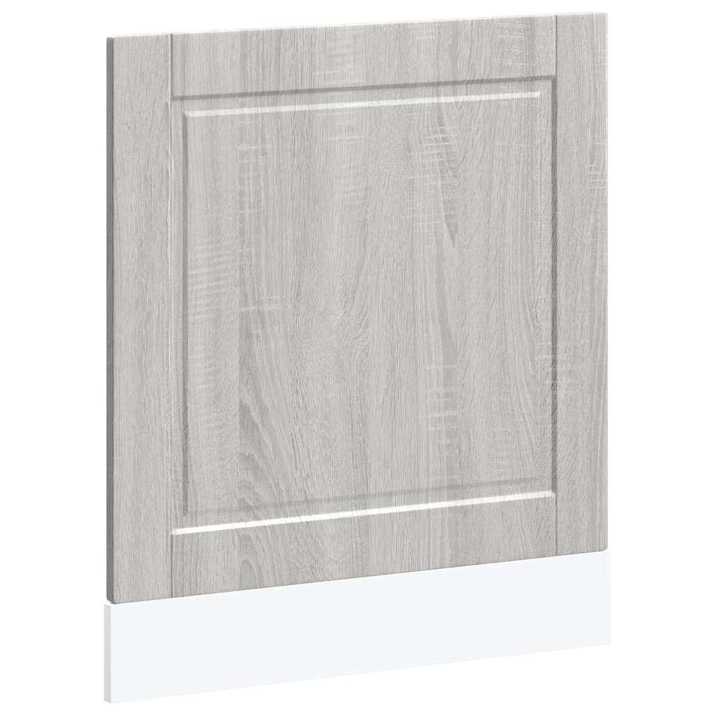 vidaXL Panel para lavavajillas Porto madera contrachapada gris sonoma