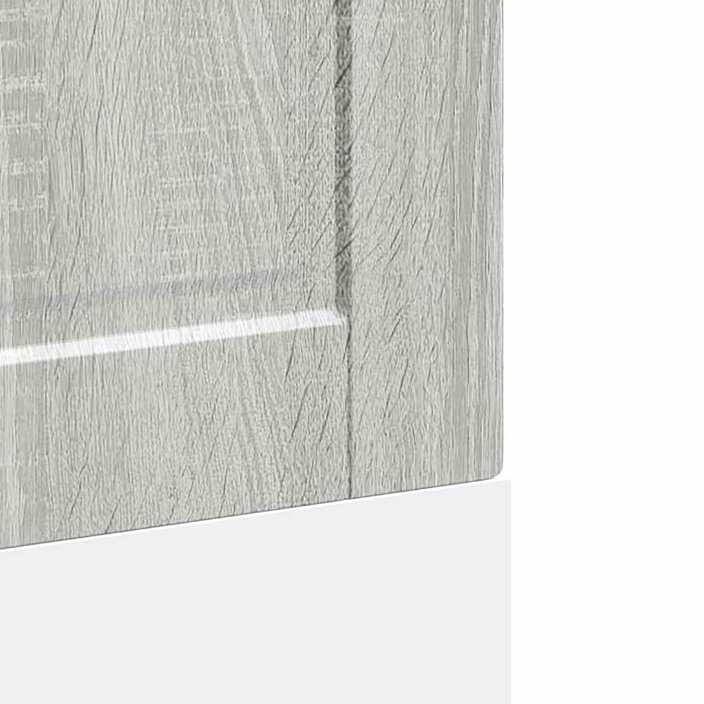 vidaXL Panel para lavavajillas Porto madera contrachapada gris sonoma