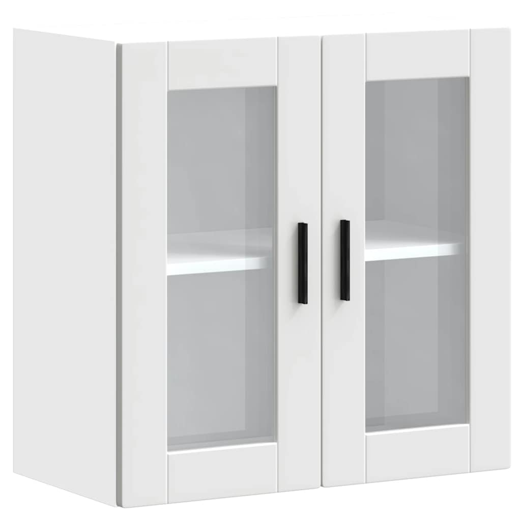 vidaXL Armario de pared para cocina con puerta de cristal Porto blanco