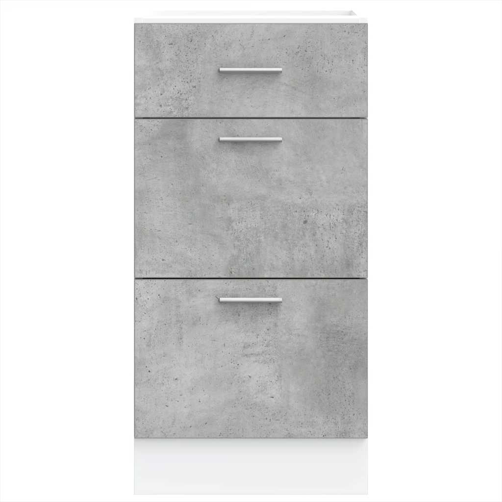 vidaXL Armario bajo de madera de ingeniería gris hormigón 40x46x81,5cm